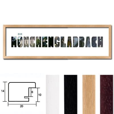 Regiorahmen "Mönchengladbach" mit Passepartout 