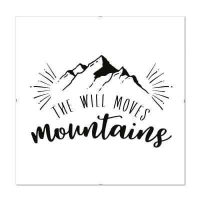 Bilderrahmen mit Spruch - The Will Moves Mountains 