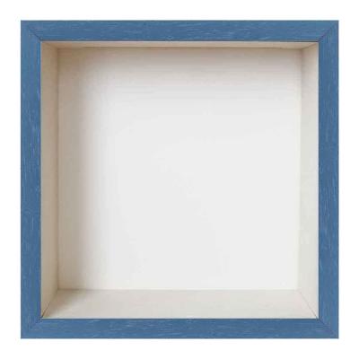 Spardosenrahmen Blau mit weißer Box