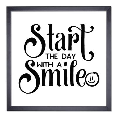 Bilderrahmen mit Spruch - Start The Day with a Smile 