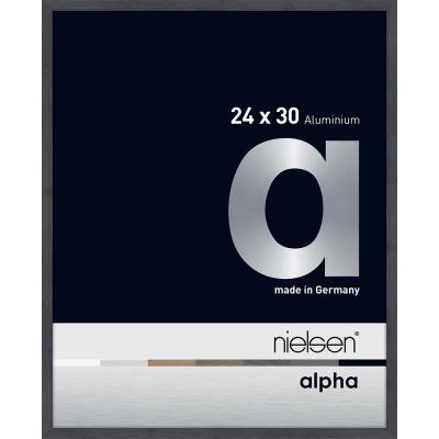 Alurahmen Alpha Grau (furnierte Oberfläche) 24x30 cm