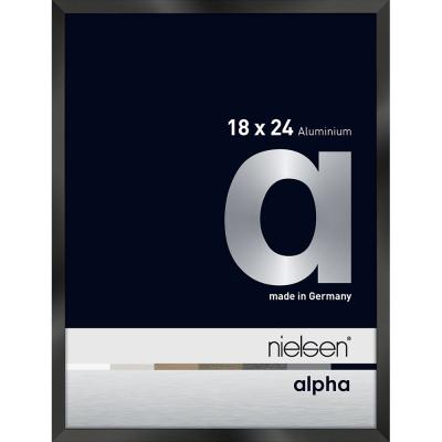 Alurahmen Alpha Schwarz glanz eloxiert 18x24 cm