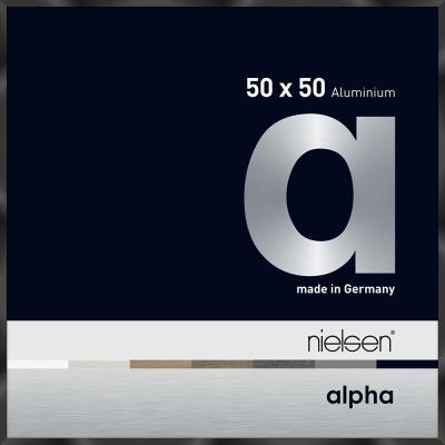 Alurahmen Alpha Schwarz glanz eloxiert 50x50 cm