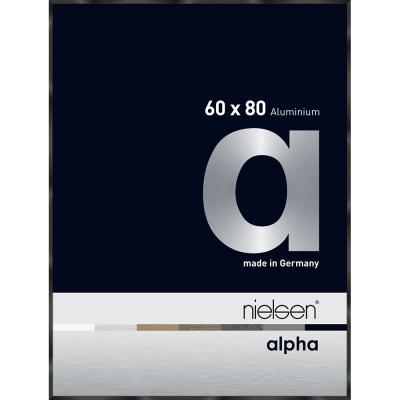 Alurahmen Alpha Schwarz glanz eloxiert 60x80 cm