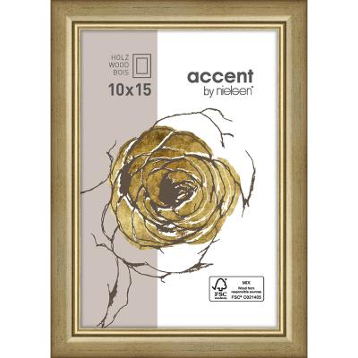 Holzrahmen Ascot Gold 10x15 cm