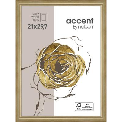 Holzrahmen Ascot Gold 21x29,7 cm (A4)