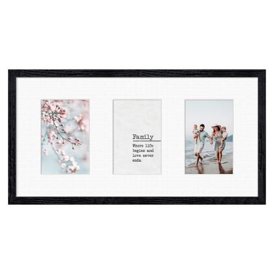 Galerierahmen Kyoto White für 3 Bilder 10x15 cm Schwarz