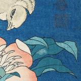 Thumbnail von Poster mit Rahmen - Katsushika Hokusai - Peonies and Canary Bild 3