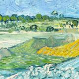 Thumbnail von Poster mit Rahmen - Vincent van Gogh - Plain at Auvers with Rain Clouds Bild 3