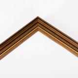 Thumbnail von Holz-Bilderrahmen Kadioha Maßanfertigung Braun mit Goldkante Bild 6