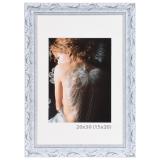 Thumbnail von Holz-Bilderrahmen Chic Baroque mit Passepartout Weiß Bild 7