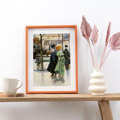 Thumbnail von Alu-Bilderrahmen Barth NXT mit Distanzleiste, Serie 1131 Orange - Furnier Holzoptik Bild 8