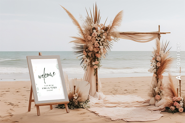 Bilderrahmen für Hochzeitsmotto Boho