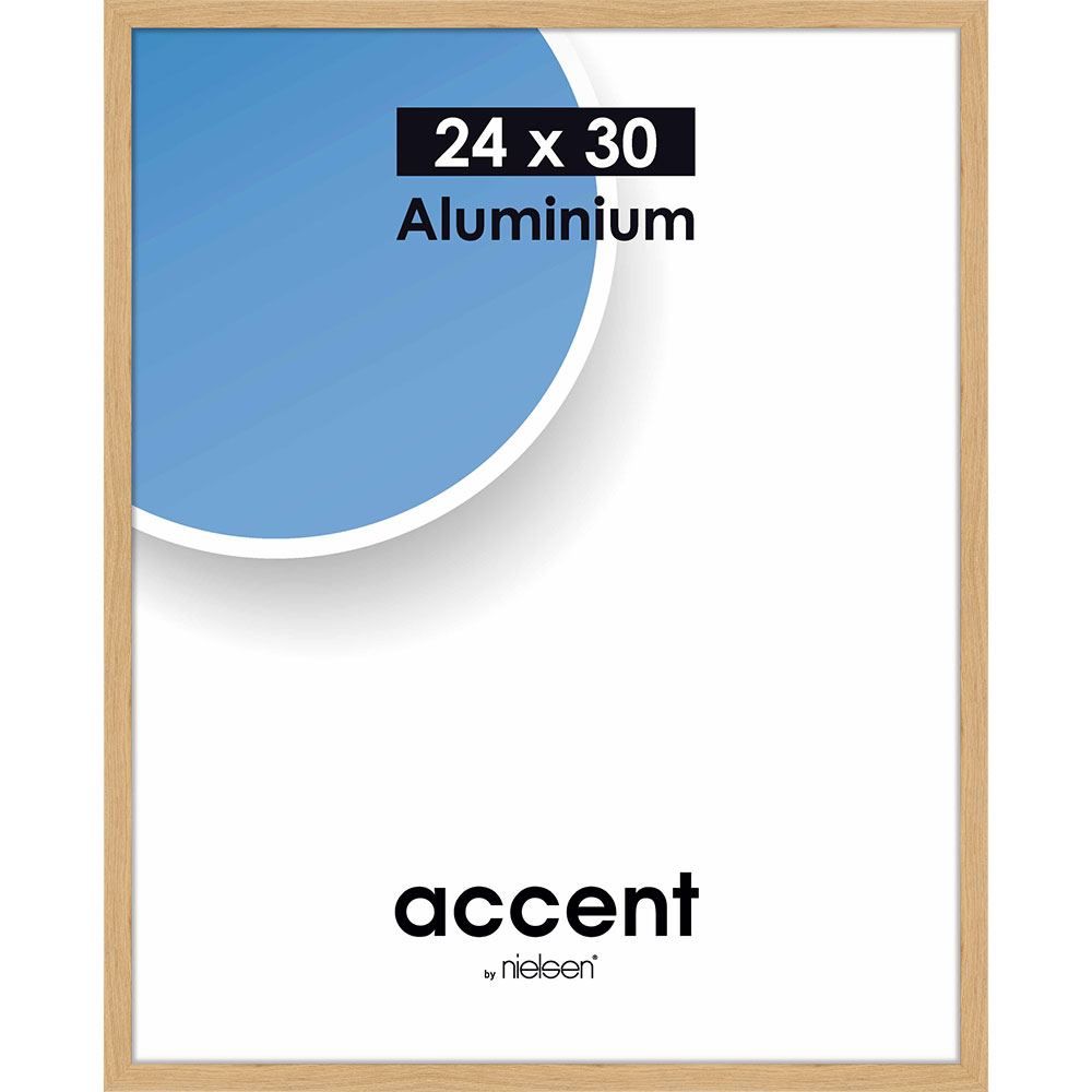 Aluminium Bilderrahmen Duo Eiche 24x30 cm