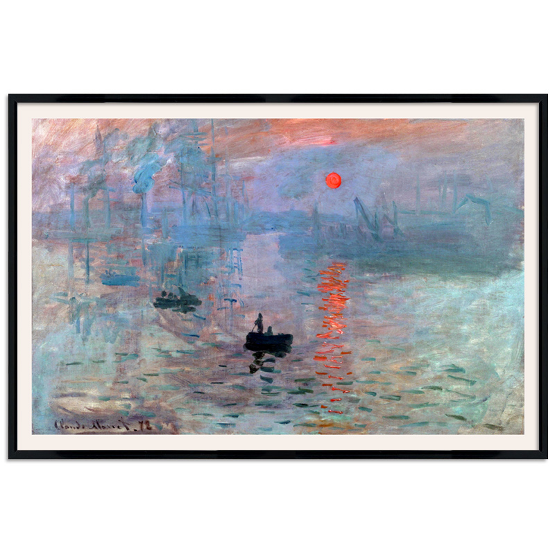 Poster mit Rahmen - Claude Monet - Impression, Sunrise