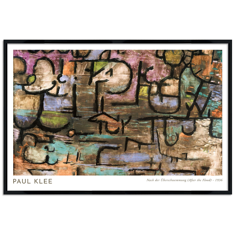 Poster mit Rahmen - Paul Klee - After the Flood