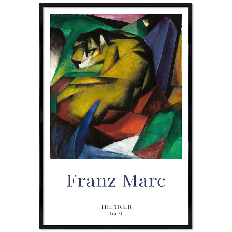 Poster mit Rahmen - Franz Marc - The Tiger