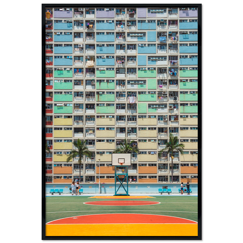 Poster mit Rahmen - Rainbow Court