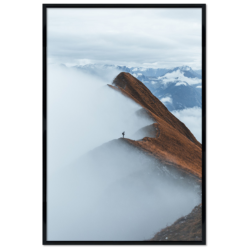 Poster mit Rahmen - Cloudy Peak