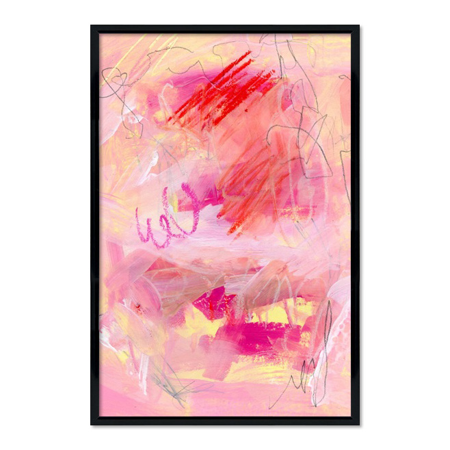 Poster mit Rahmen - Hot Pink & Chaotic