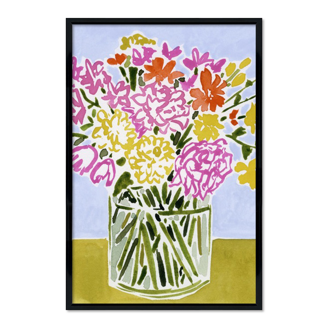 Poster mit Rahmen - Flowers in a Vase