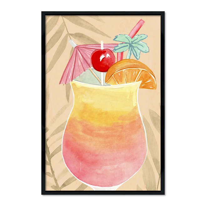 Poster mit Rahmen - Colourful Cocktail