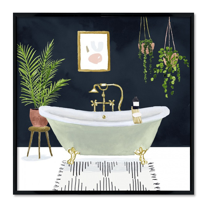 Poster mit Rahmen - Fancy Bathtub