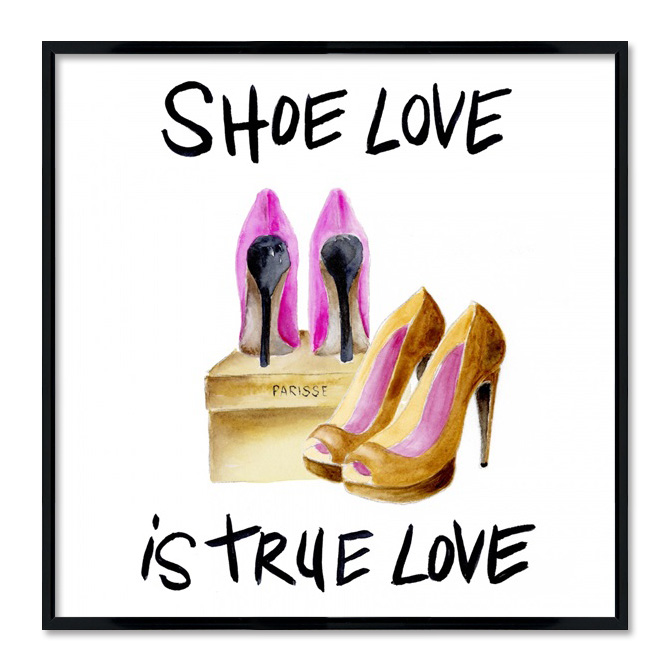Poster mit Rahmen - Shoe Love