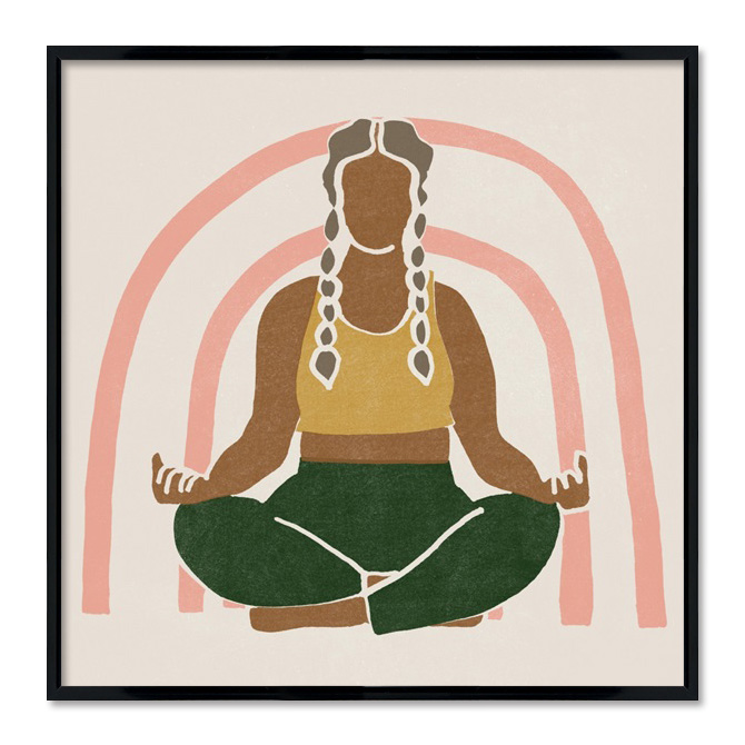 Poster mit Rahmen - Yoga