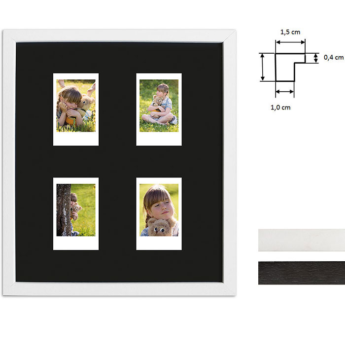 WS-A850 Bilderrahmen für Polaroid-Bilder inkl Passepartout für 3 Polaroids