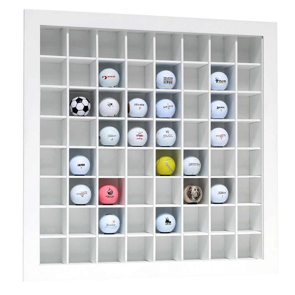 Deknudt Setzkasten für Golfbälle 40x40 cm (36 Bälle) - Weiß
