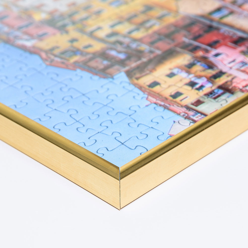 Kunststoff-Puzzlerahmen - Sonderformat bis max. 100x100 cm gold