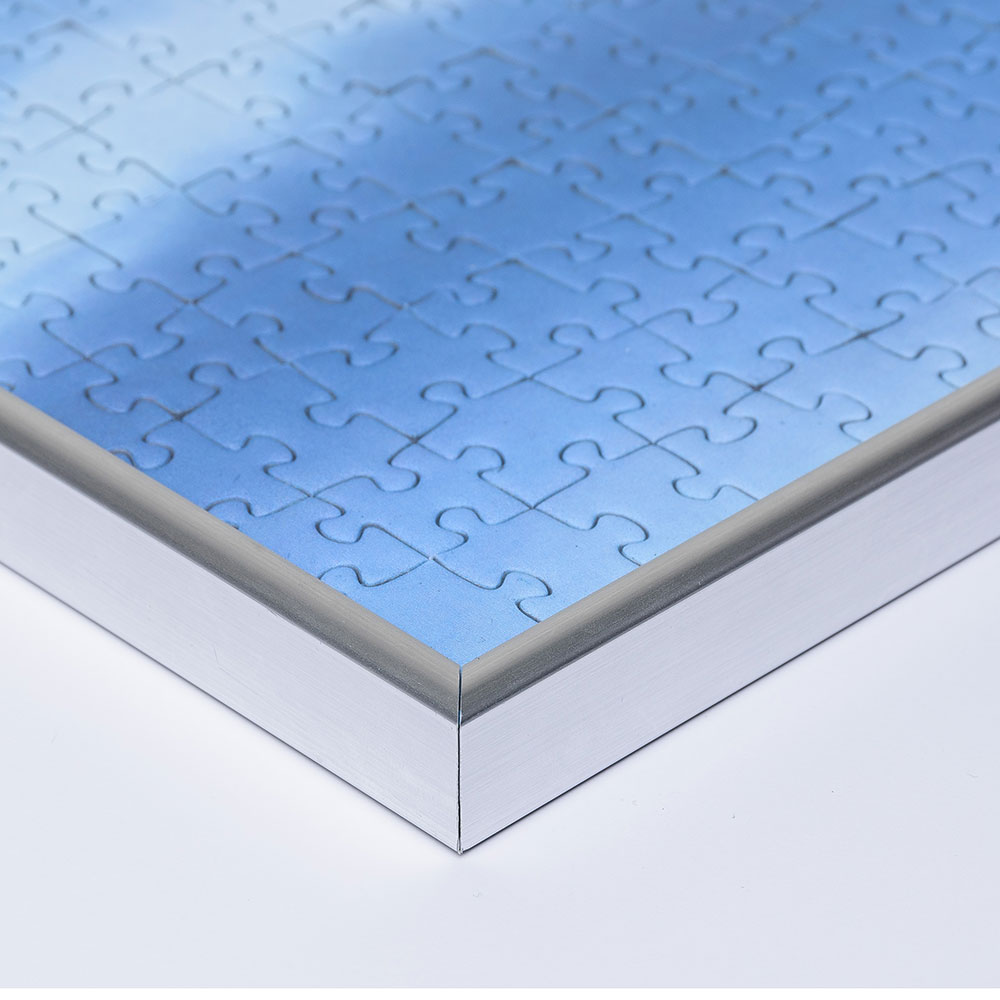 Kunststoff-Puzzlerahmen - Sonderformat bis max. 100x100 cm silber matt