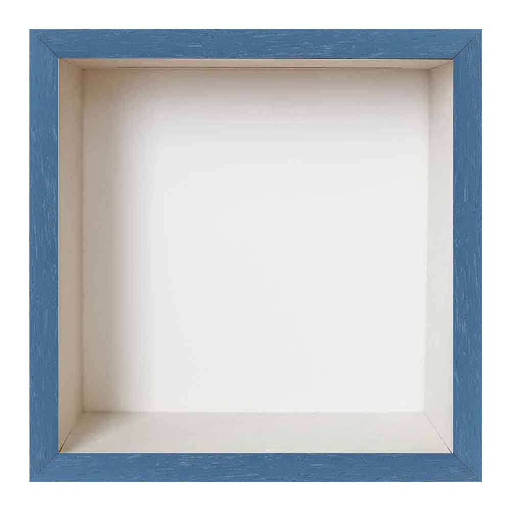Spardosenrahmen mit Druck selber gestalten Blau mit weißer Box