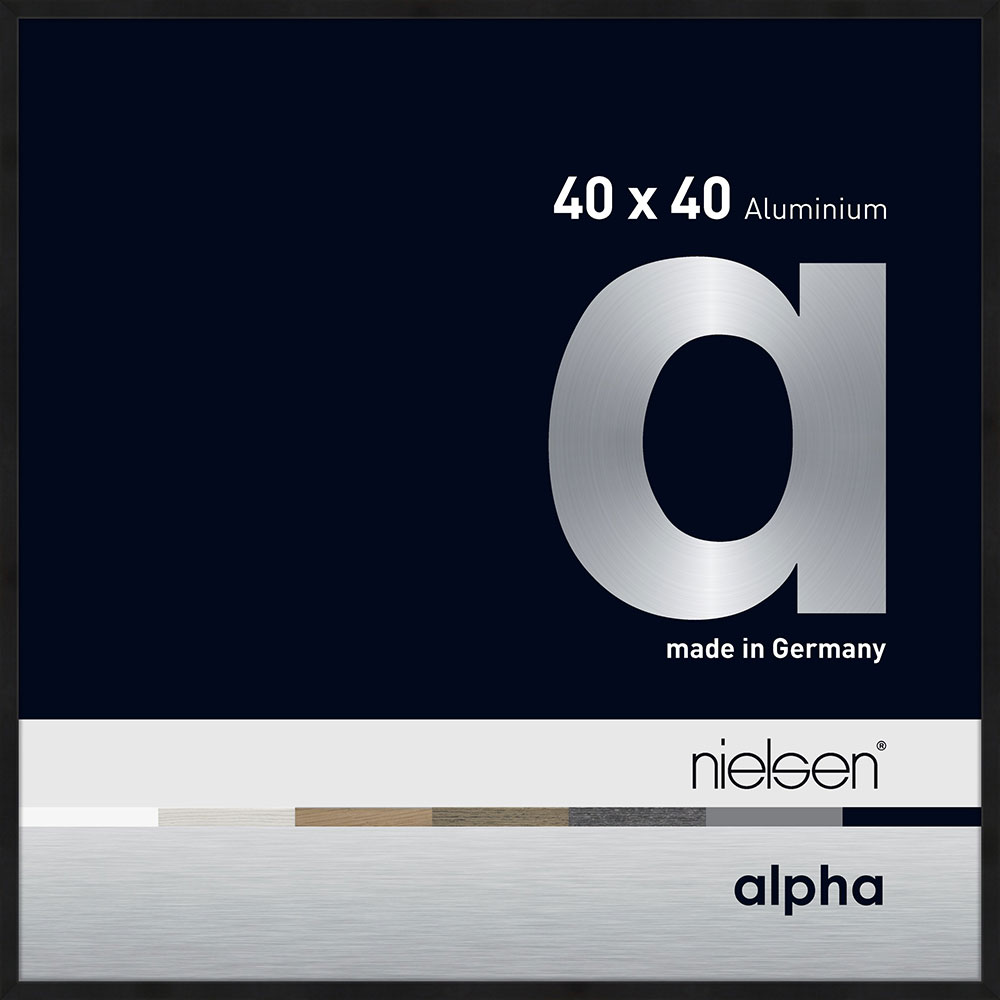 Alurahmen Alpha Schwarz matt eloxiert 40x40 cm