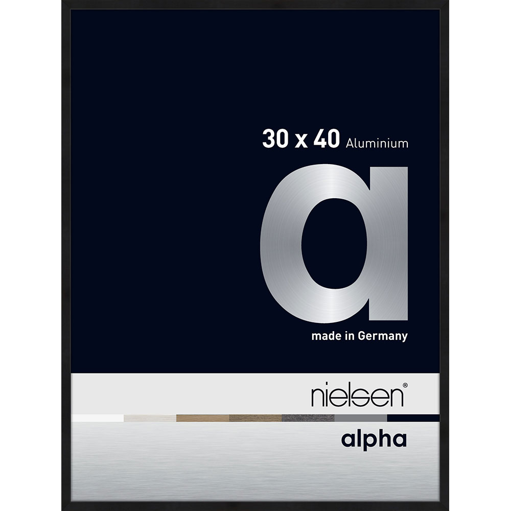 Alurahmen Profil alpha Eloxal schwarz matt 30x40 cm