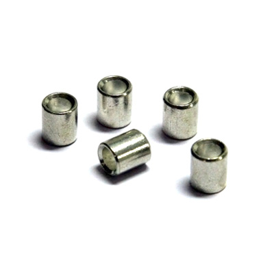 100 Stück Pressösen für Perlonseile (2mm) und Stahlseile, weiss (1,5mm)