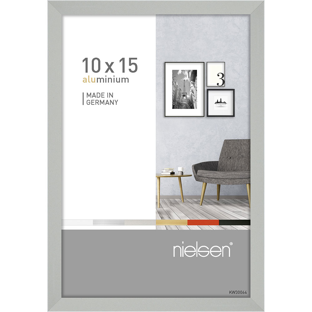 10x15 cm Alurahmen - Silber Nielsen Pixel matt